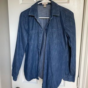 Ann Taylor Loft Jean Button up Shirt | XS